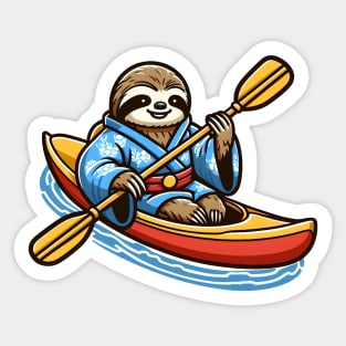 Kayaking sloth Sticker